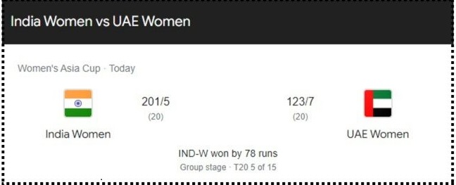 INDIA VS UAE