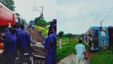 Two engines of goods train derail in Muri, Jharkhand