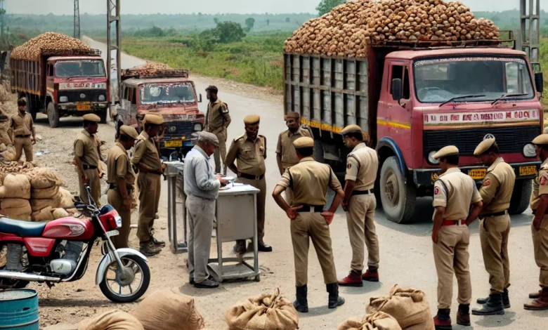 Deadlock continues on Jharkhand-Bengal border for third day: Trucks laden with potatoes not allowed