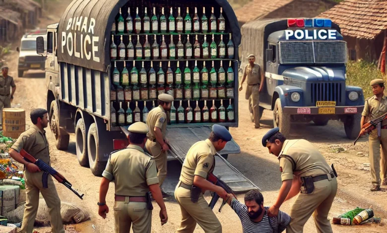 Big action by Bihar Police: 1798.9 liters of illegal liquor seized, two smugglers arrested