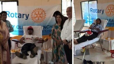 RIMS Blood Bank and Rotary Club organize successful blood donation camp at DSPMU campus